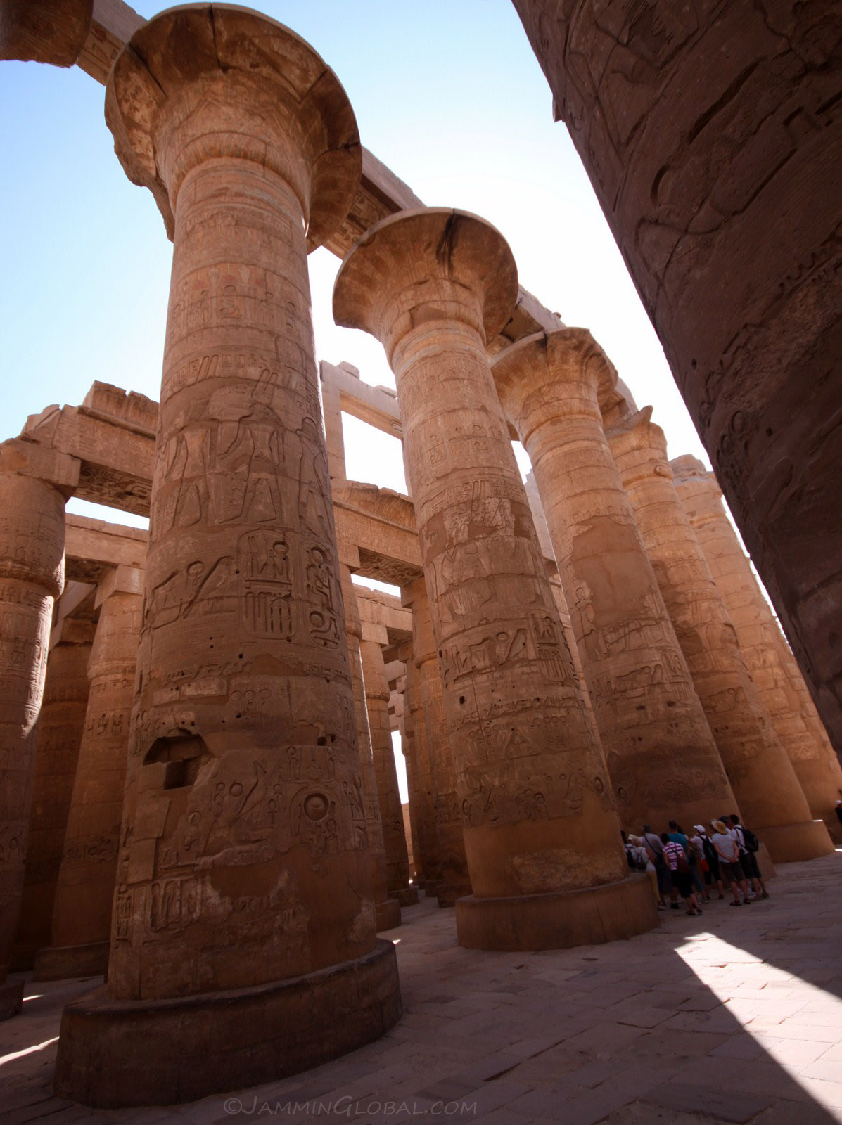 The Great Hypostyle Hall at the Karnak Temple Complex.