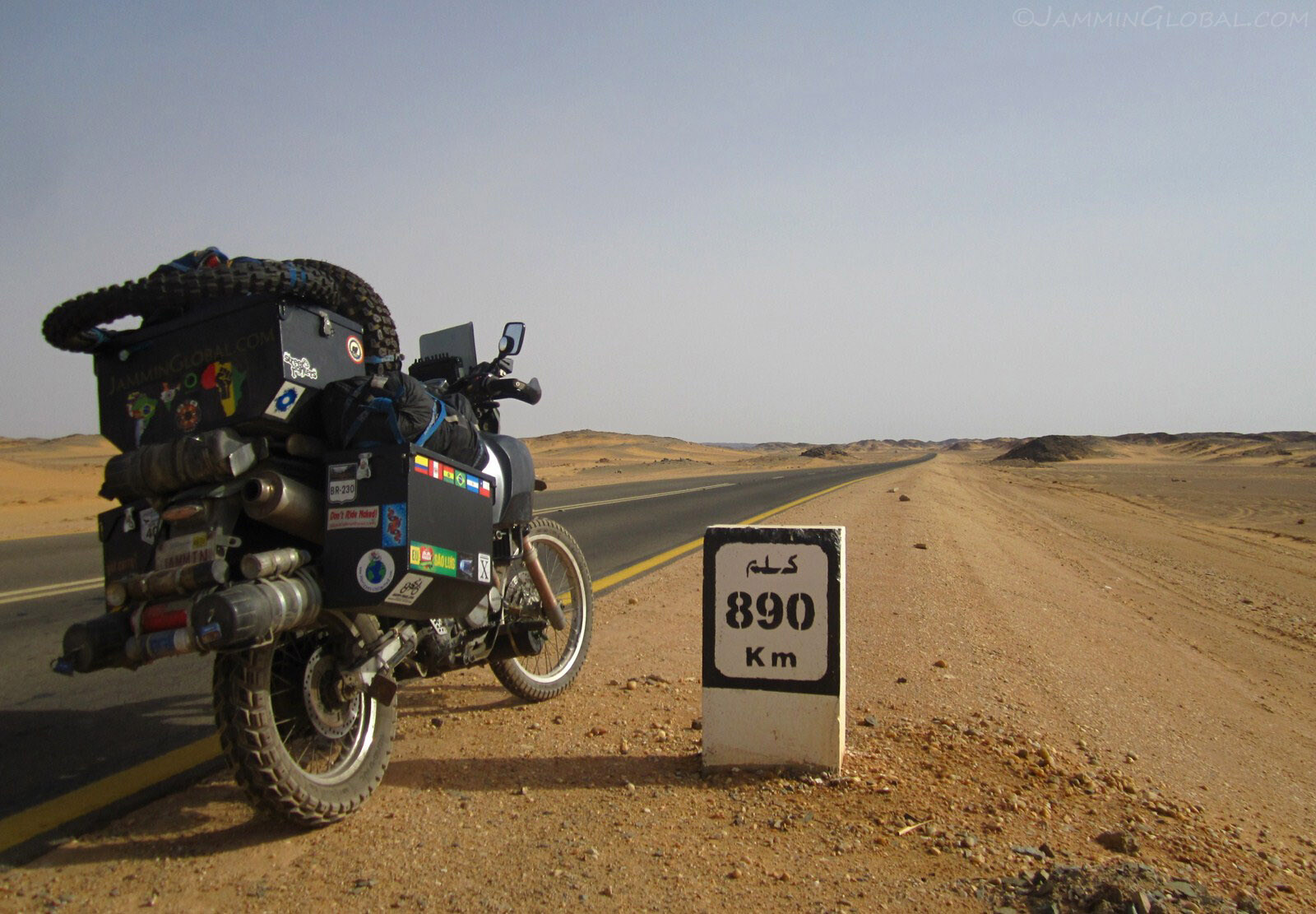 Riding solo in Northern Sudan.