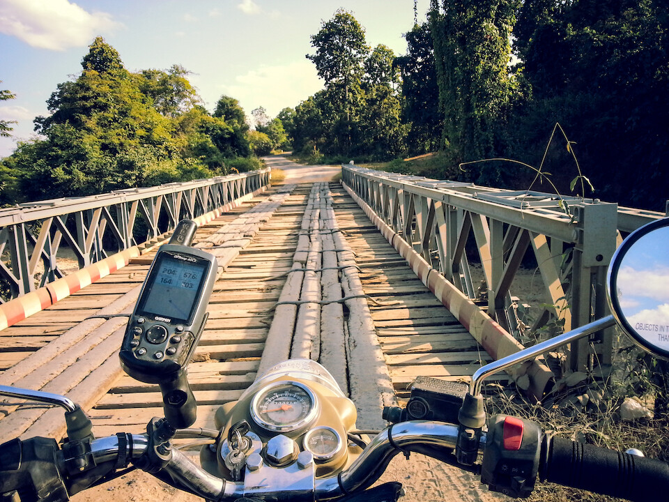Crossing over a hundred wooden bridges in remote western Myanmar. How good is your balance?