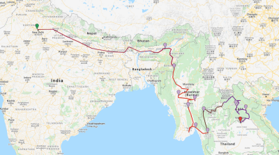 transcon route map